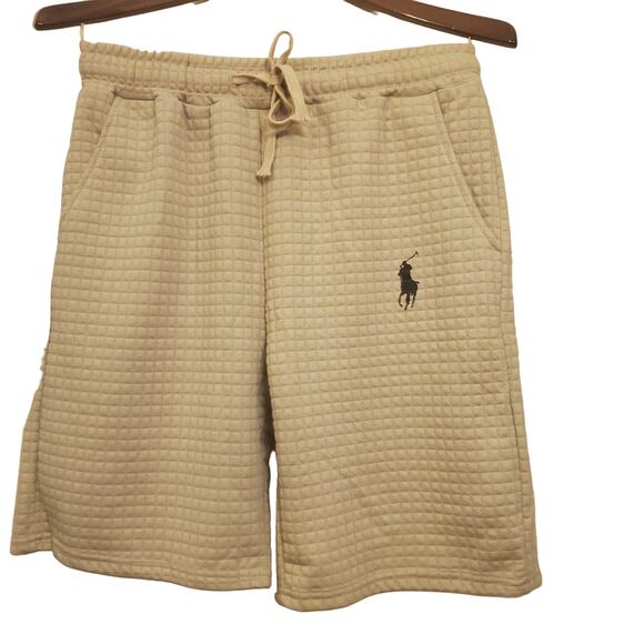 Men's Khaki Casual Short Sleeve Shirt and Shorts Set w/Pockets Sz M - Picture 3 of 5